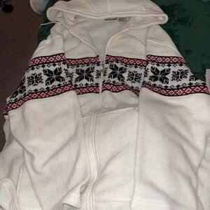 Woman’s Fashion Bug Fleece ZipUp Hoodie w/SnowFlake Design